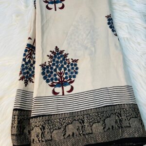 Pure Dola Silk Ajrakh Saree