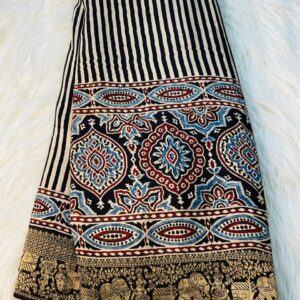 Pure Dola Silk in Ajrakh